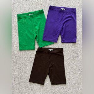 NWOT Cotton Citizen 3 Pack Shorts Size XS Brown Purple and Green